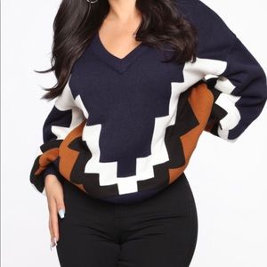 NWT Fashion Nova In That Moment Colorblock Sweater
